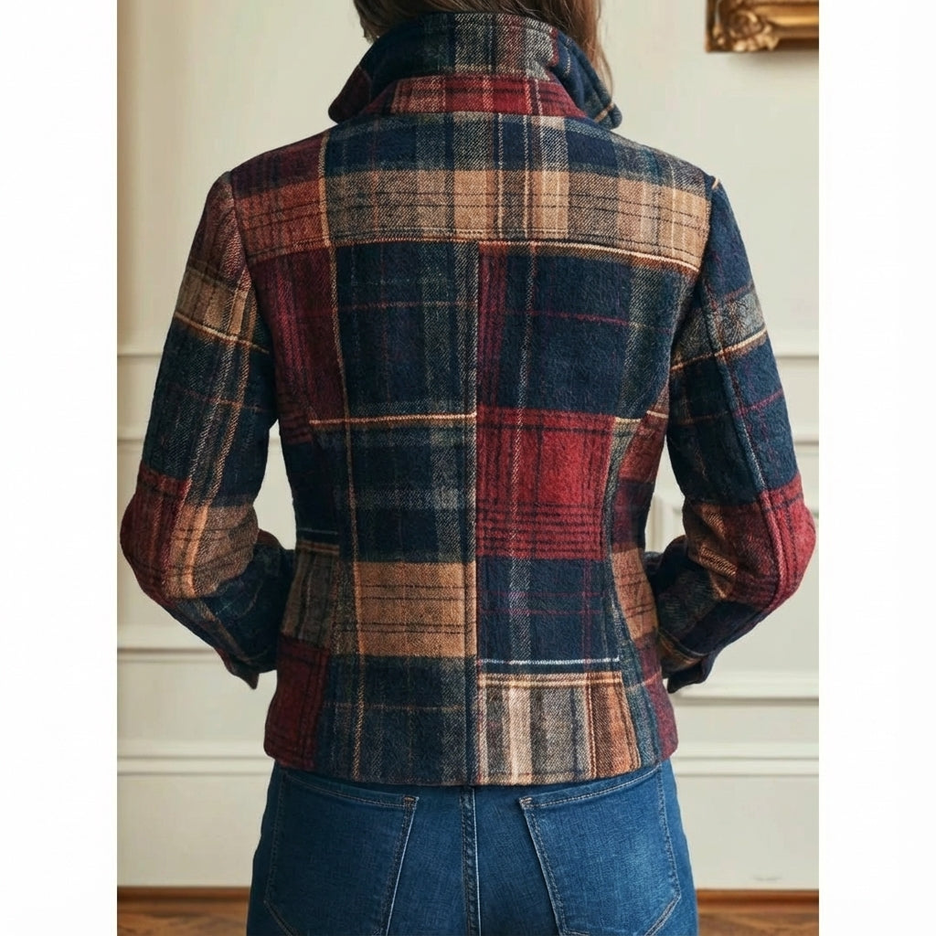 Natalie | Veste à Carreaux Classique