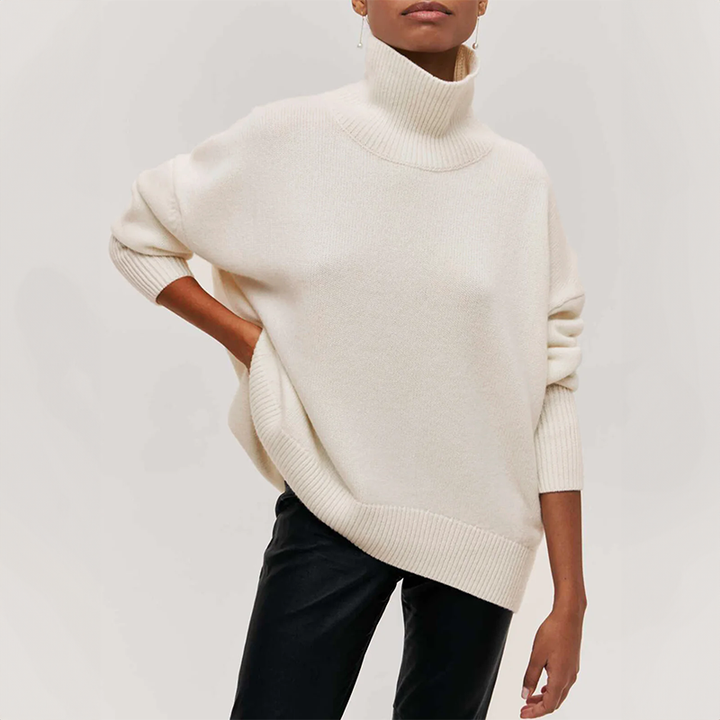 Amelia | Pull en Tricot à Col Roulé Élégant