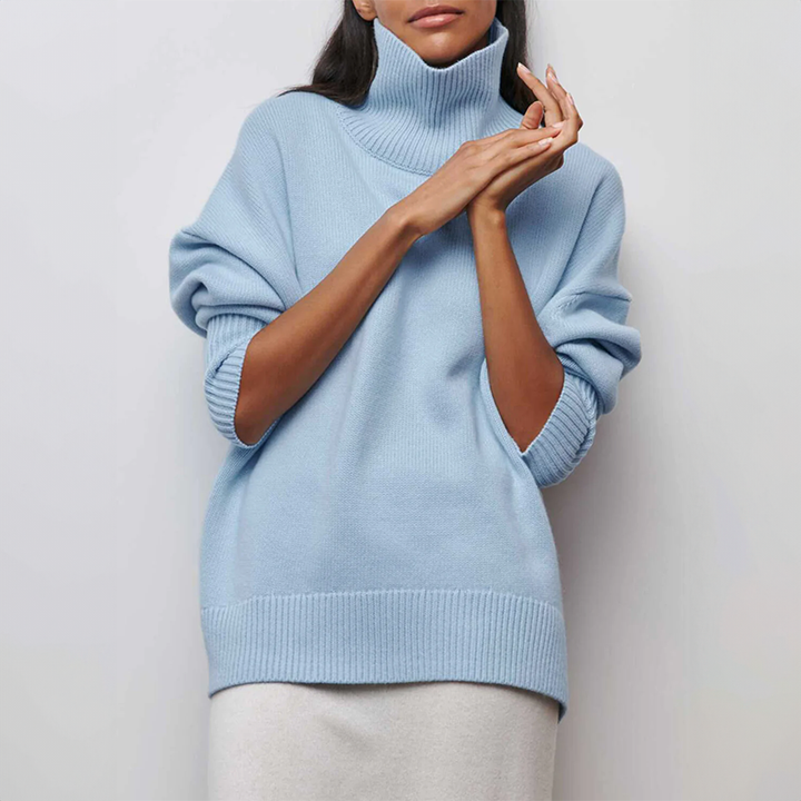 Amelia | Pull en Tricot à Col Roulé Élégant
