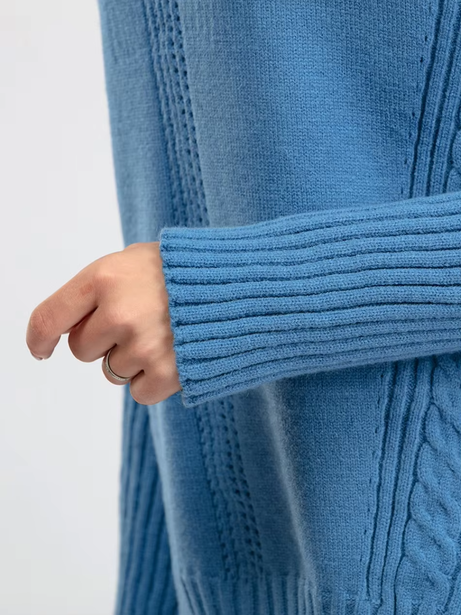 Scarlett™ - Pull à col montant élégant avec ensemble de pantalons amples
