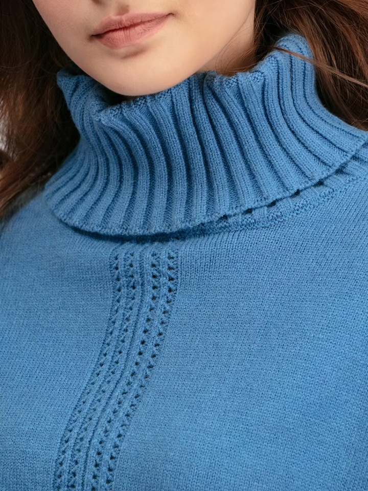 Scarlett™ - Pull à col montant élégant avec ensemble de pantalons amples