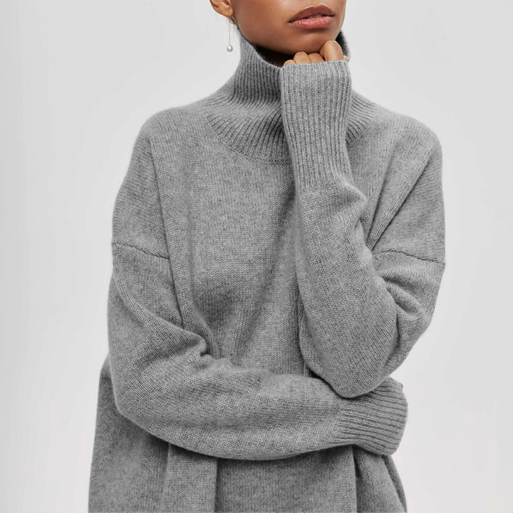 Amelia | Pull en Tricot à Col Roulé Élégant