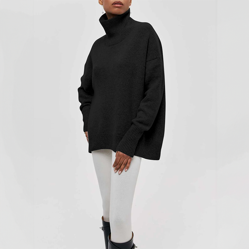Amelia | Pull en Tricot à Col Roulé Élégant