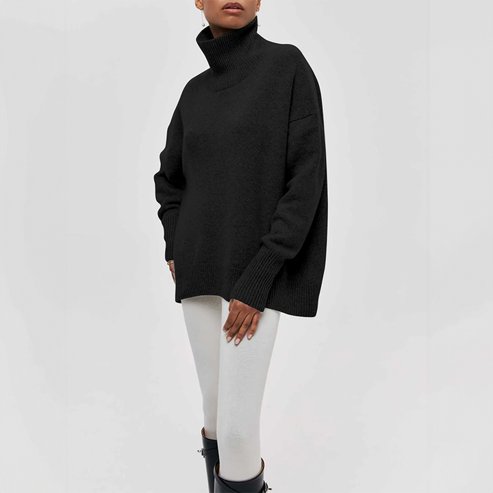 Amelia | Pull en Tricot à Col Roulé Élégant