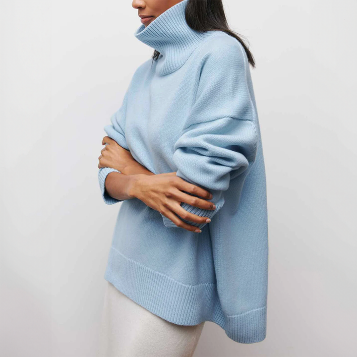 Amelia | Pull en Tricot à Col Roulé Élégant