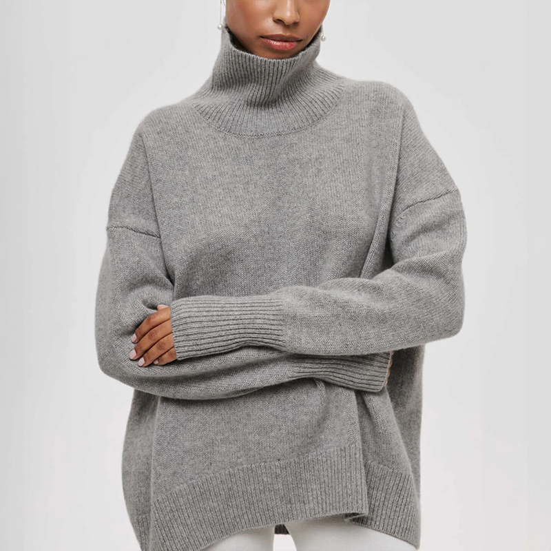 Amelia | Pull en Tricot à Col Roulé Élégant
