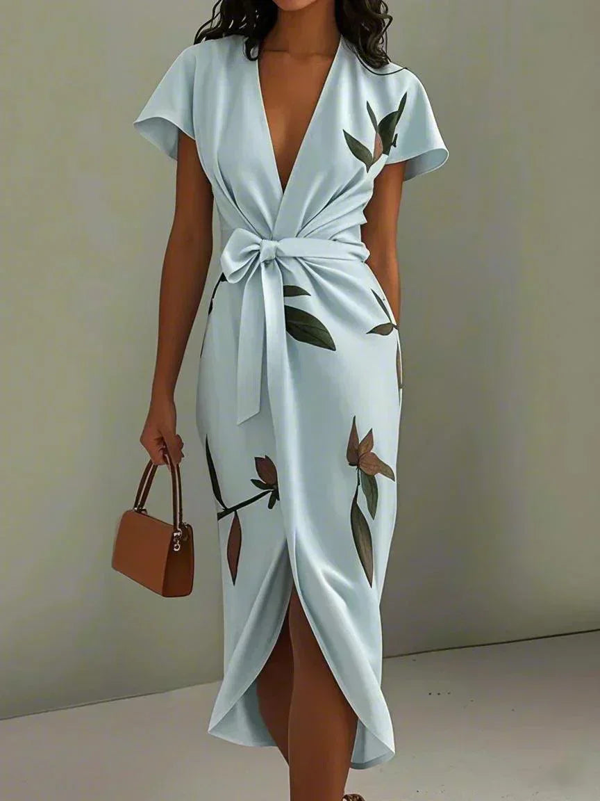 Hélène | Robe portefeuille élégante fluide