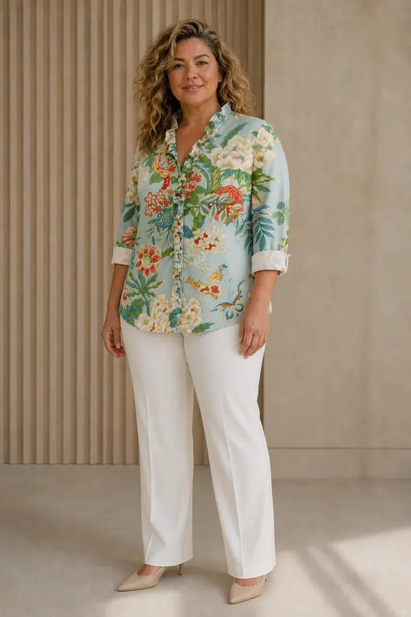 Blouse artistique Grace portée