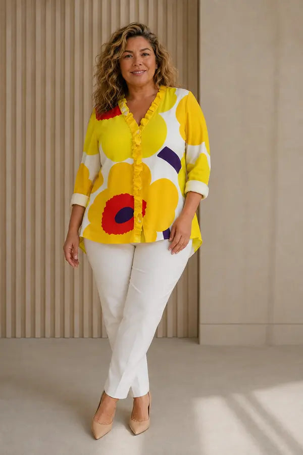 Blouse artistique Helena portée