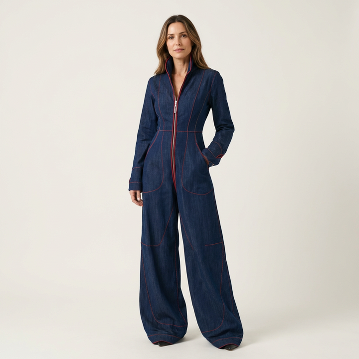 Tracy | Combinaison en Jean à Zip