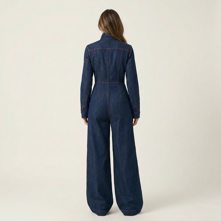 Tracy | Combinaison en Jean à Zip