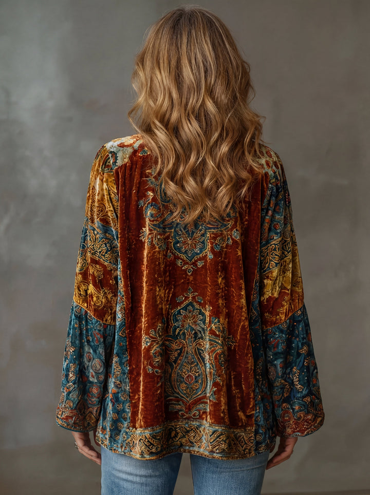 Kerrie | Kimono en Velours Bohème Chic