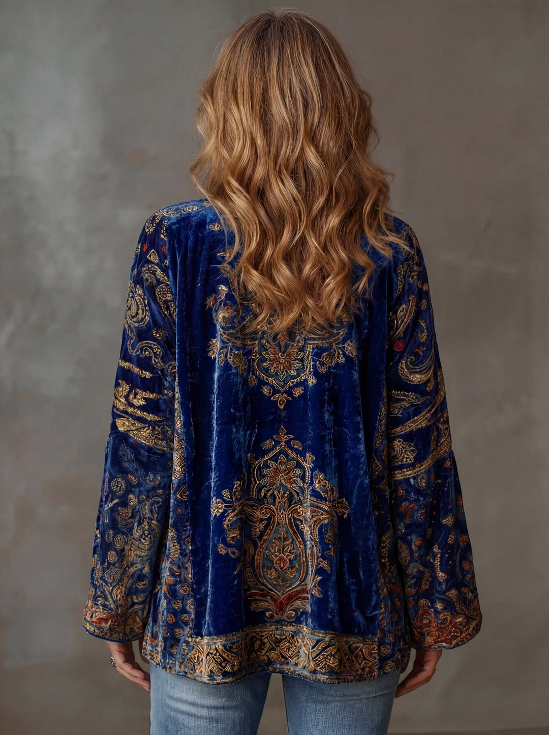 Kerrie | Kimono en Velours Bohème Chic