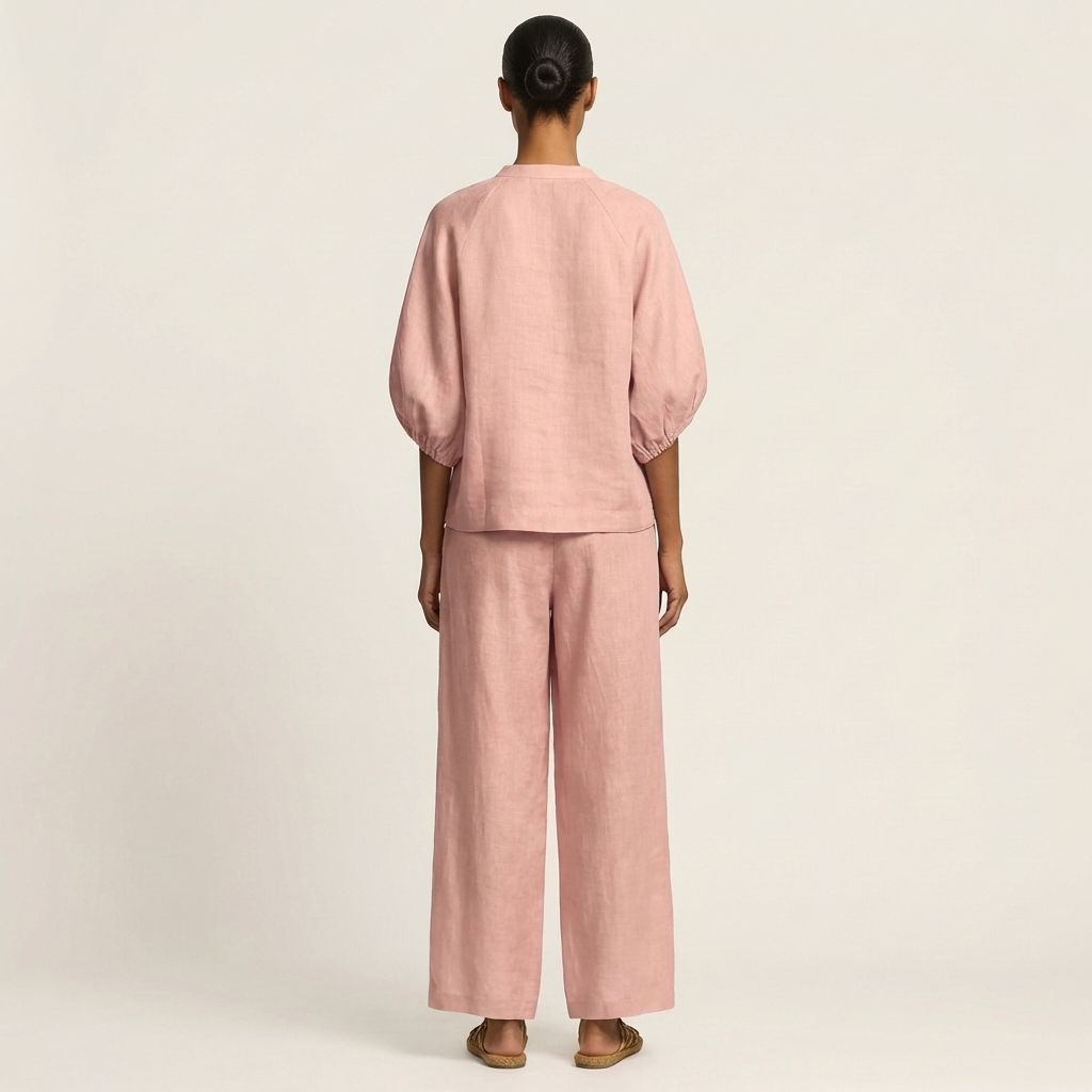 Miriam | Ensemble avec Manches Bouffantes et Fermeture Éclair Frontale 6 couleurs