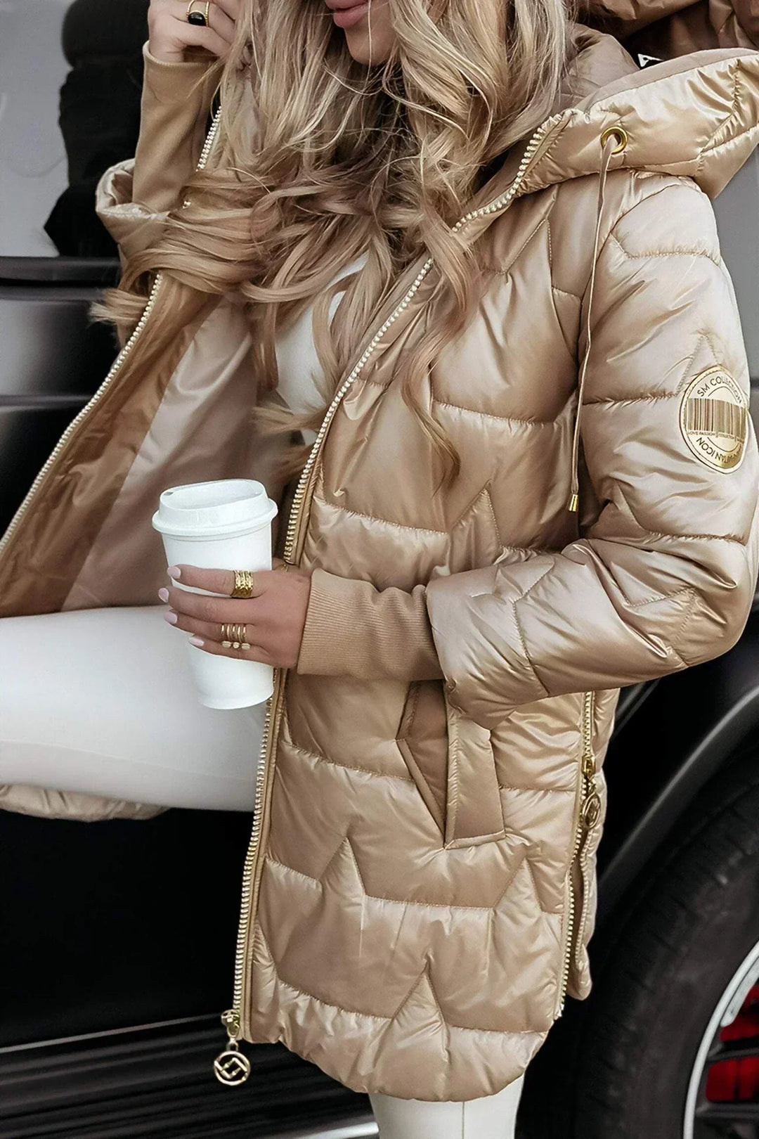 Leviana™ - Veste Longue Matelassée