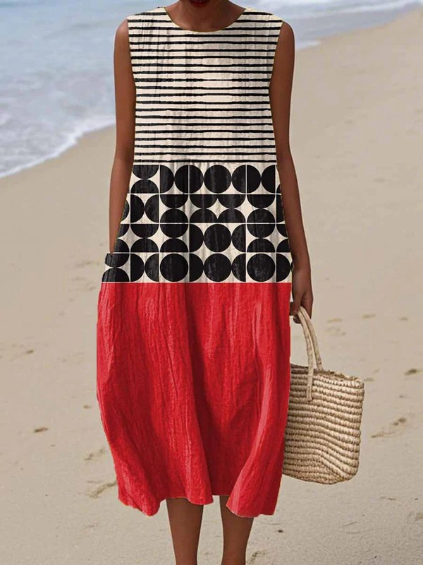 JANE | Robe midi color block