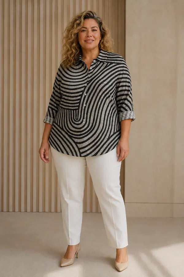 Blouse artistique Melina portée