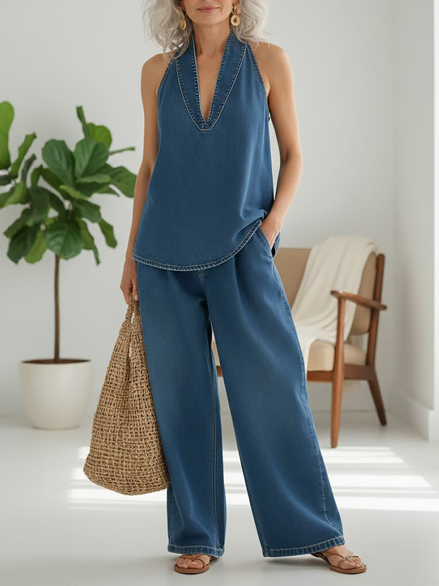 Ivy | Ensemble Gemellare Denim Effet Vintage Lavé Doux