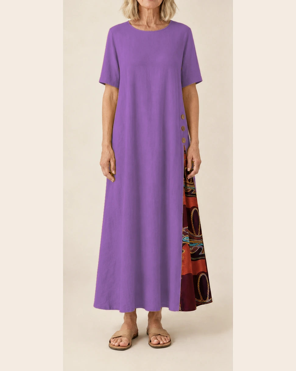 Robe Maurene violet – vue de face