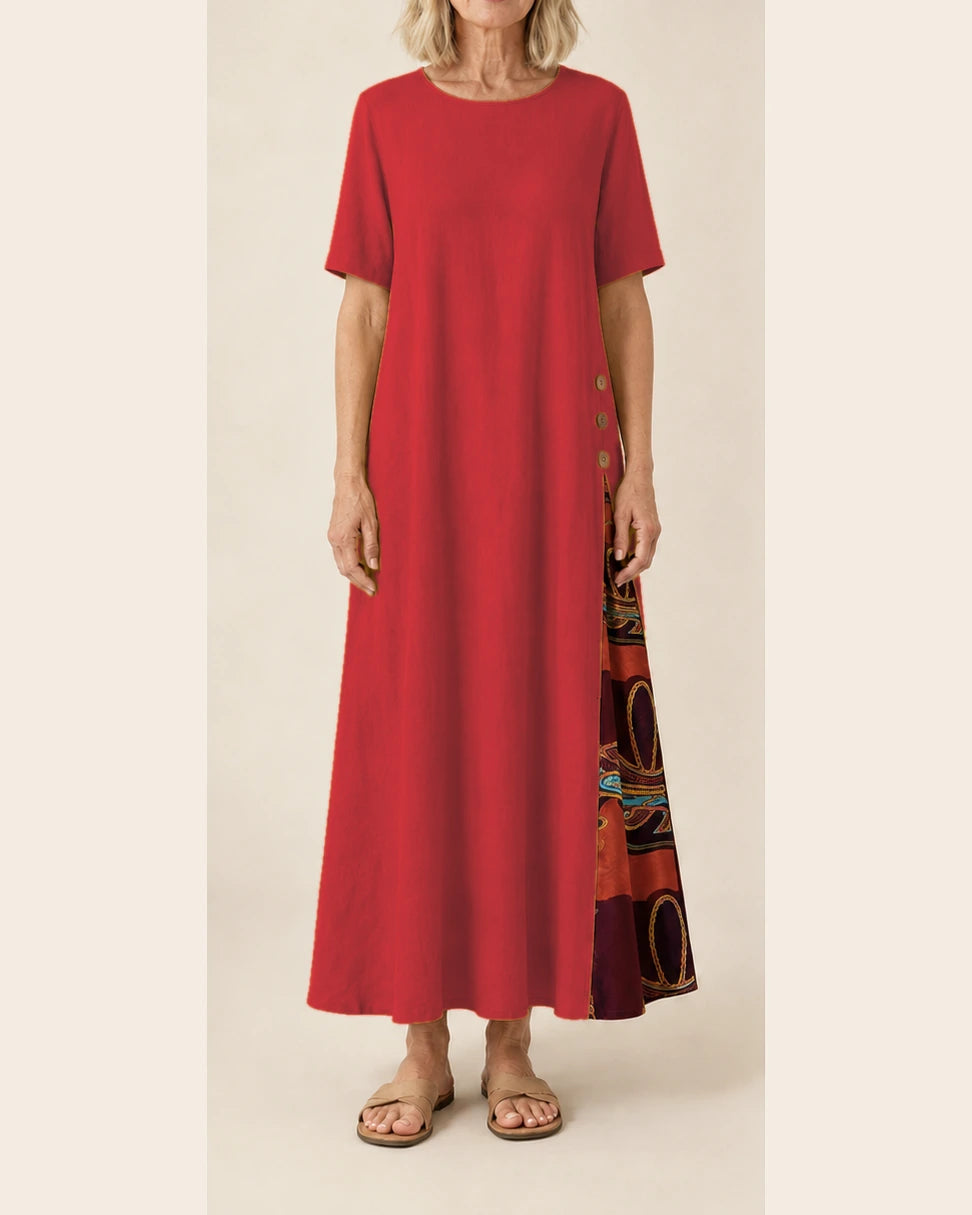 Robe Maurene rouge – vue de face
