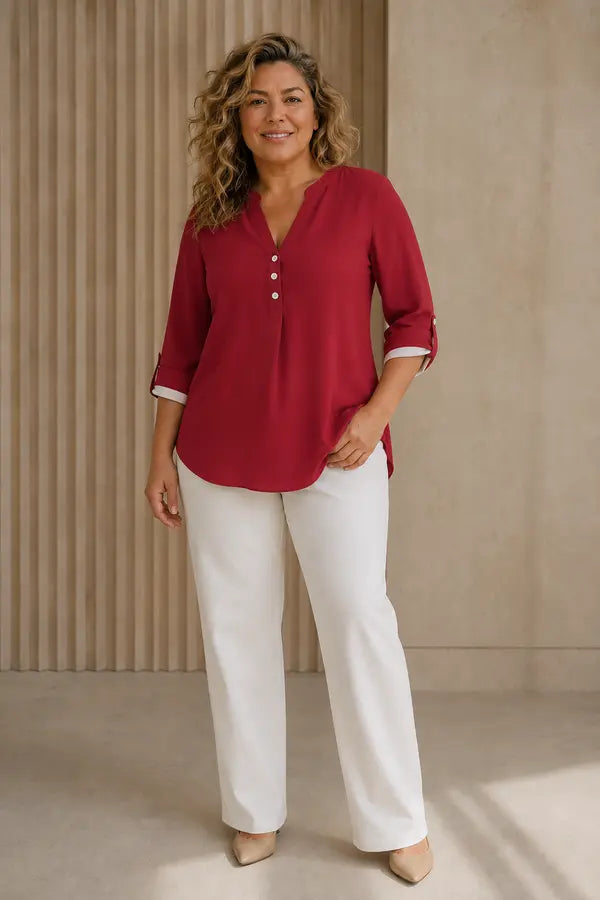 Blouse artistique Sabrina portée