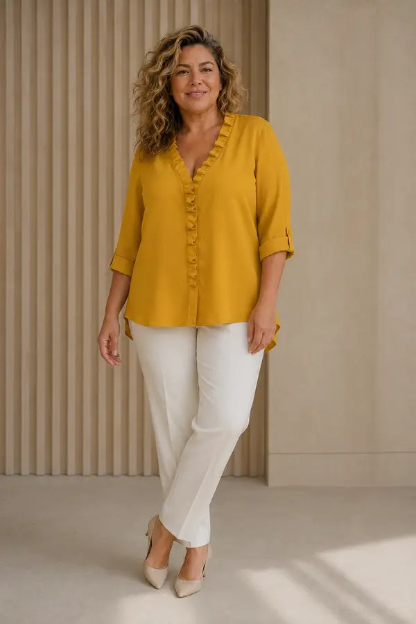 Blouse artistique Samantha portée