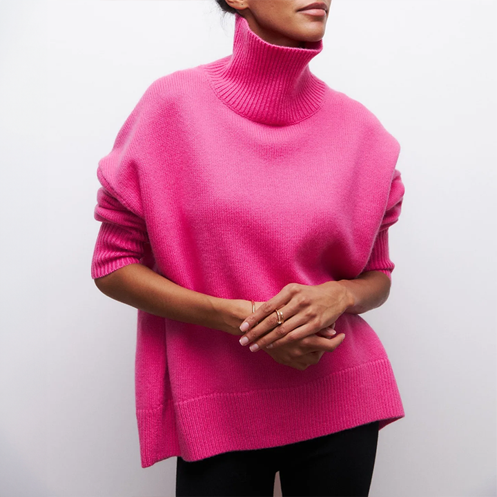 Amelia | Pull en Tricot à Col Roulé Élégant