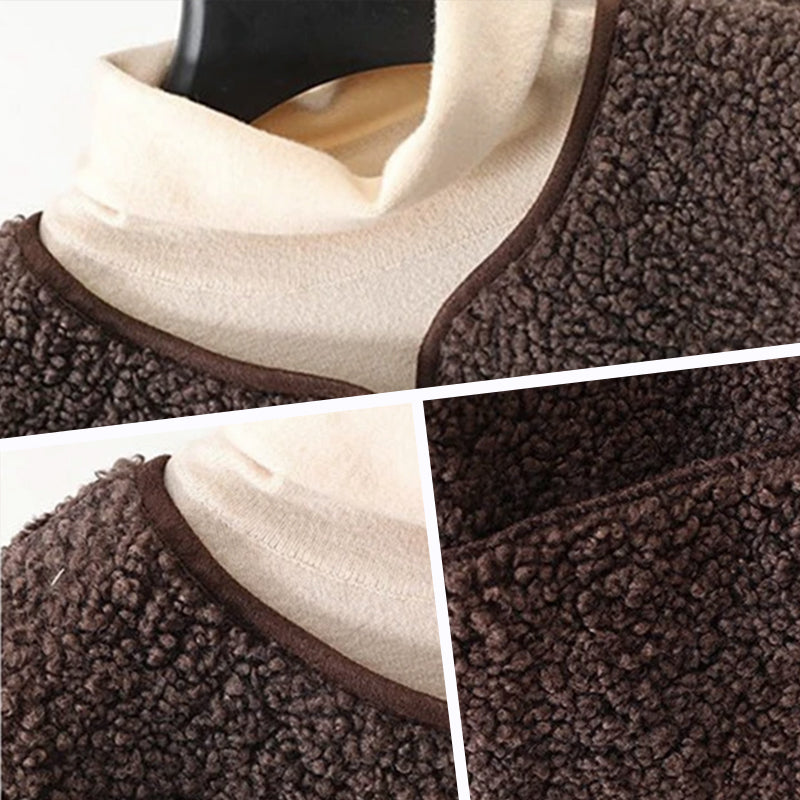 Gilet court chaud à boutons pour femmes en automne