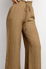 Elara | Pantalon Large Femme - Jambes Amples et Taille Élastique