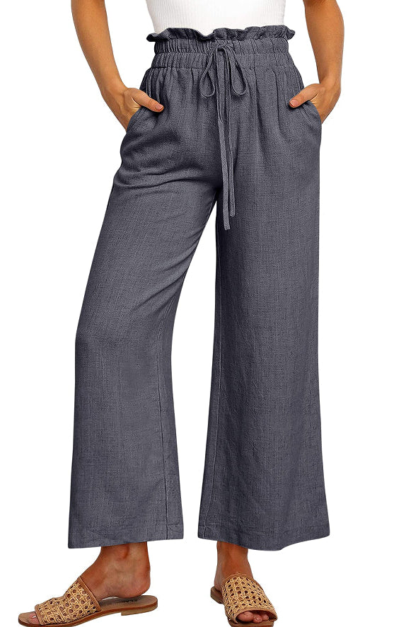 Elara | Pantalon Large Femme - Jambes Amples et Taille Élastique