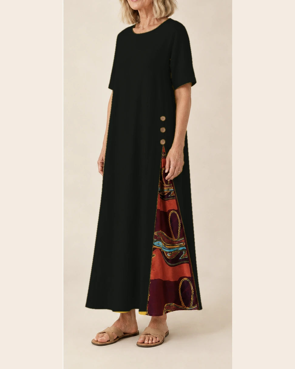 Robe Maurene noir – vue trois-quarts